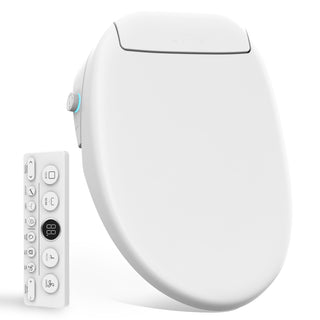 Bidet Toilet Seat Elongated, Remote Control, Instant Warm Water | Heated Seat,Oscillating & Turbo,Front & Rear Wash,Warm Air Dryer,Self-Cleaning Nozzle,Night Light, Eco & Child Mode